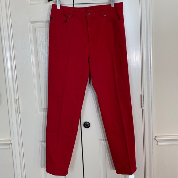 Ralph Lauren Jeans Co. High-Rise Mom Jeans Red Size 14